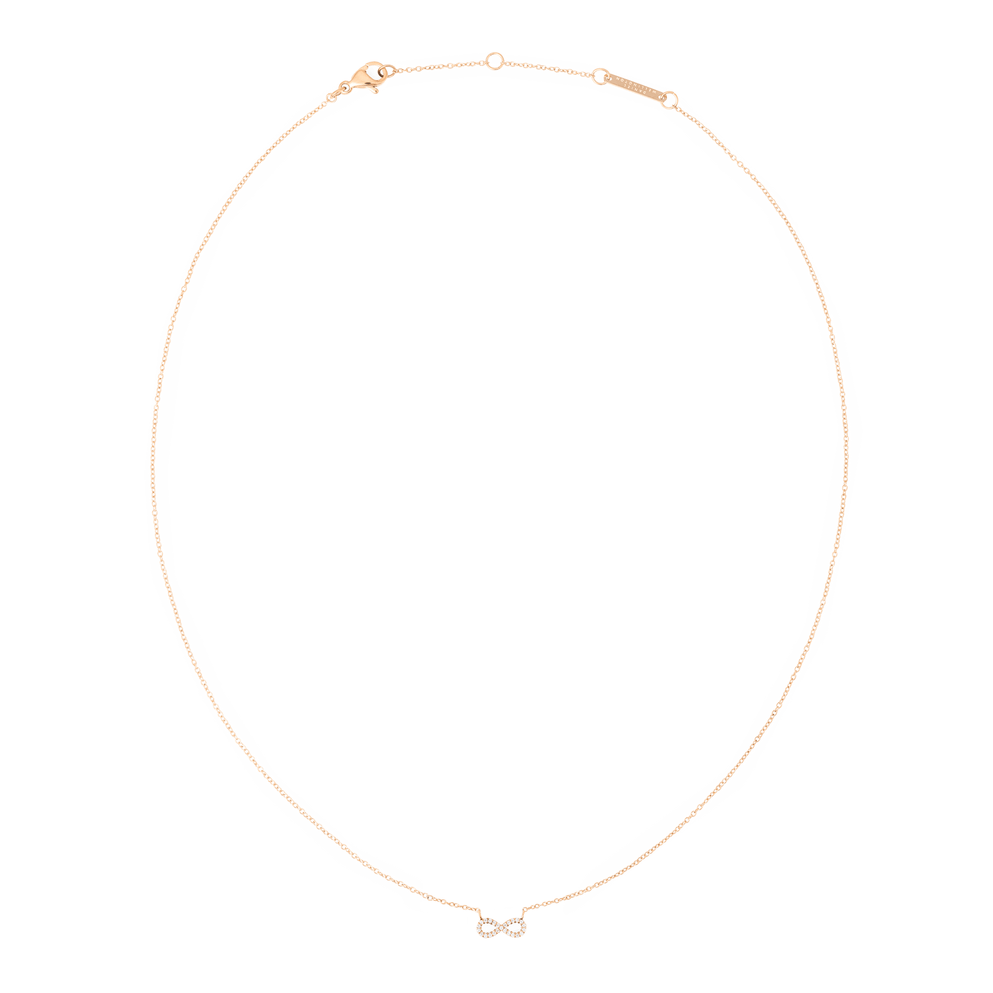 Mirelle Infinity Necklace Rose Gold