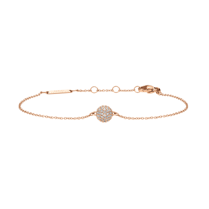 Pavé Crystal Pendant Bracelet Rose Gold