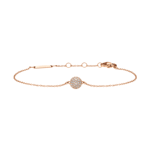 Pavé Crystal Pendant Bracelet Rose Gold