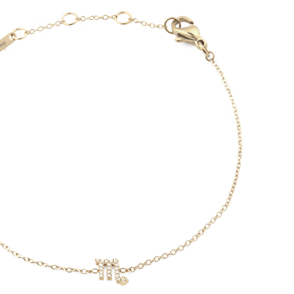 Crystal Zodiac Chain Bracelet Gold