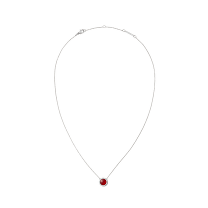 Audrey Necklace Red Agathe Silver