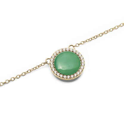 Audrey Necklace Jade Gold