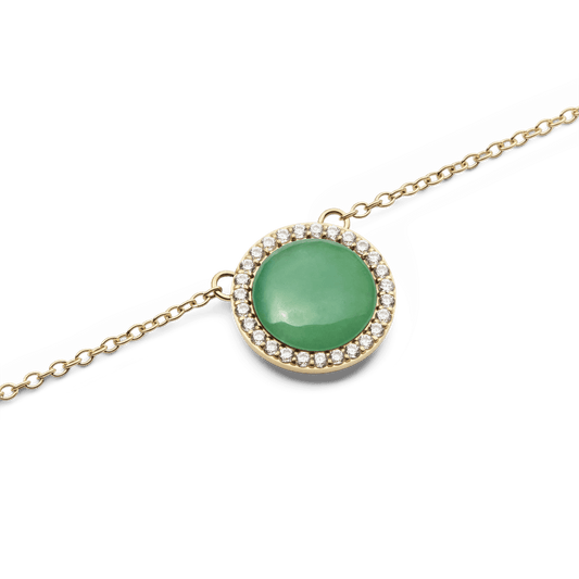 Audrey Necklace Jade Gold