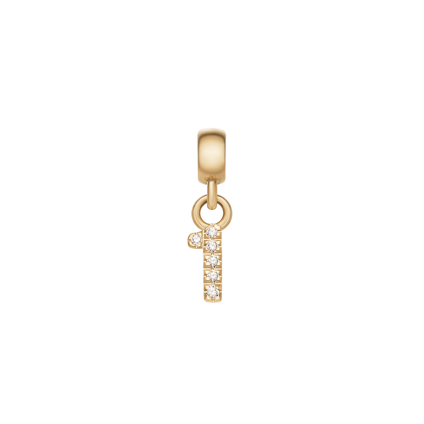 Crystal Number Charm Gold