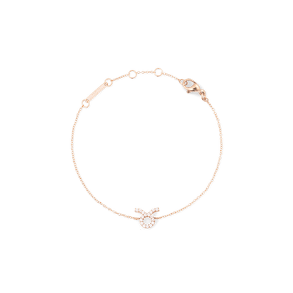 Crystal Zodiac Chain Bracelet Rose Gold