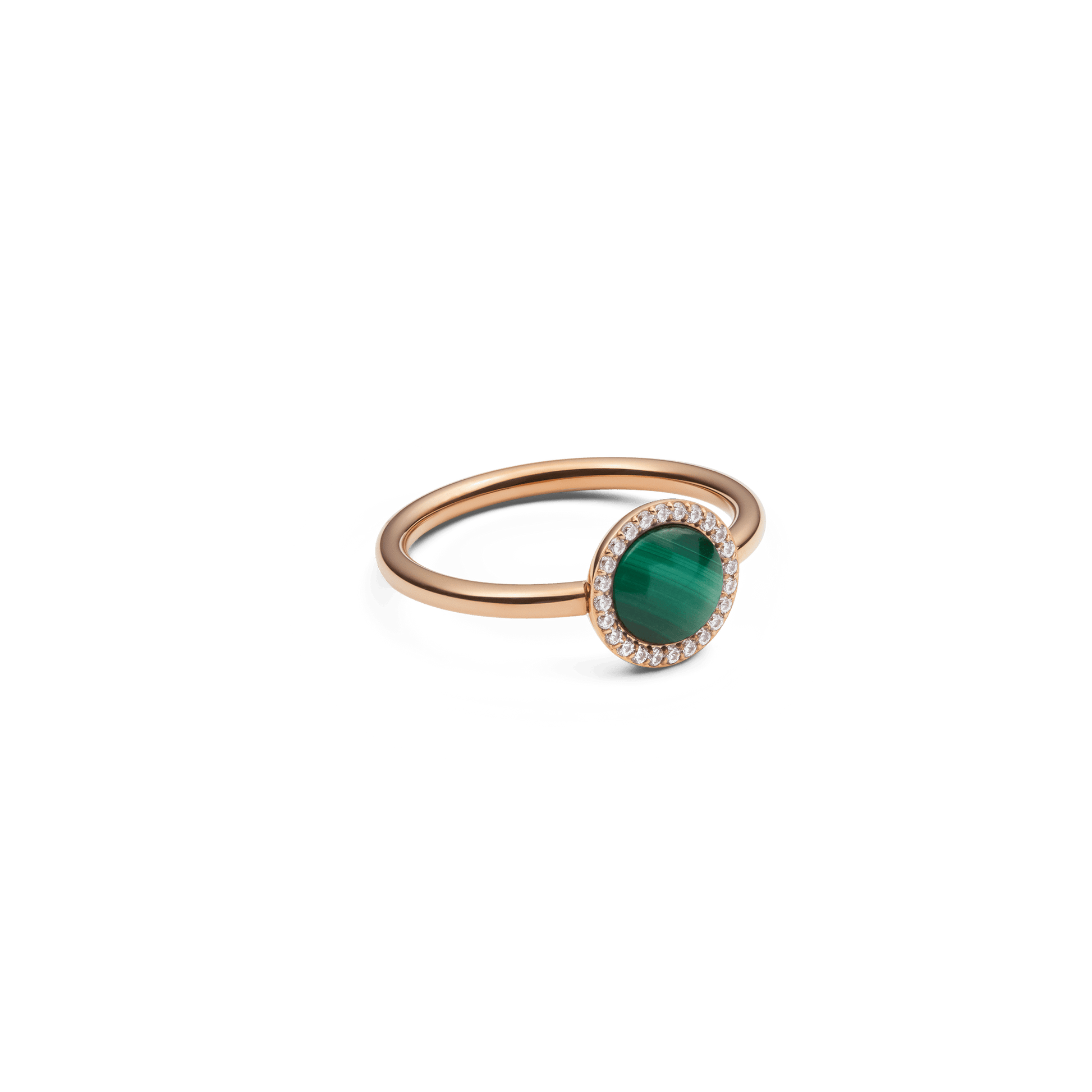 Audrey Ring Malachite Rose Gold