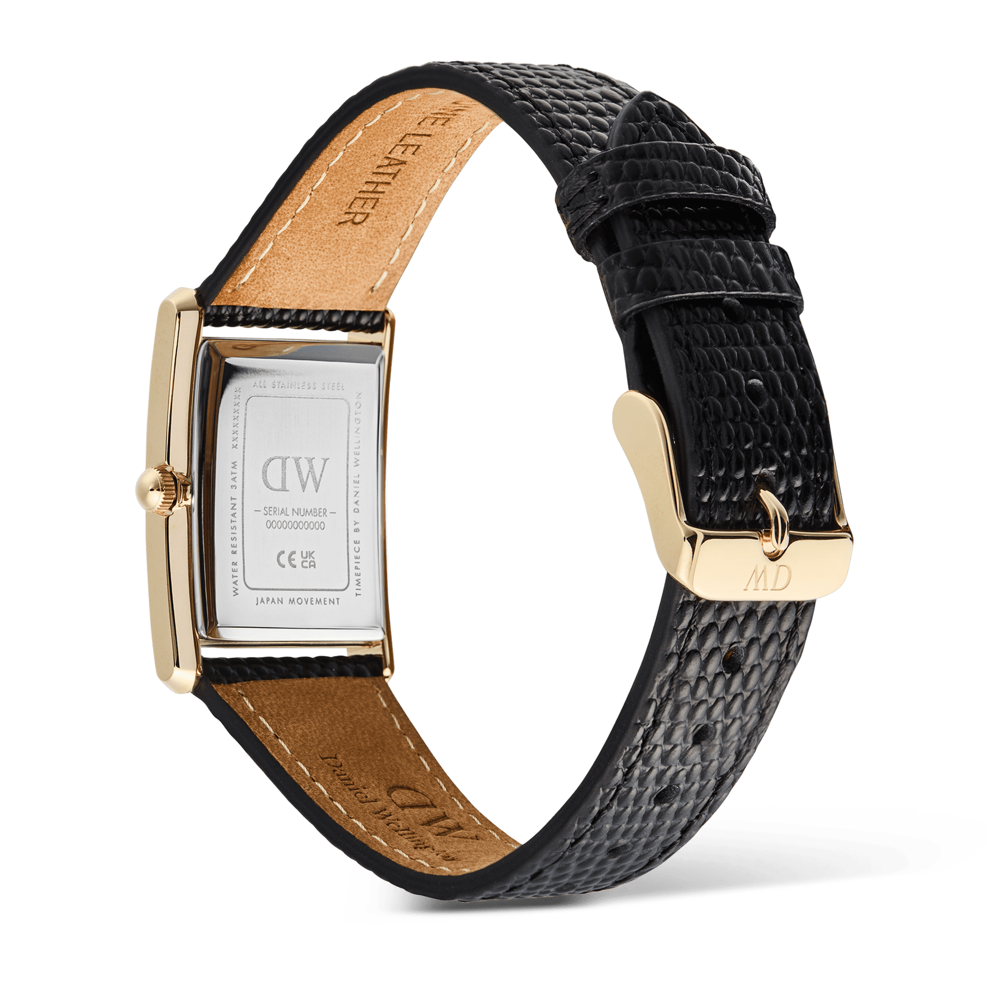 Bound Black Lizard Guilloché Gold