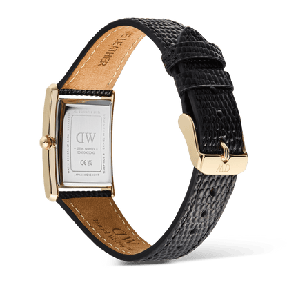 Bound Black Lizard Guilloché Gold