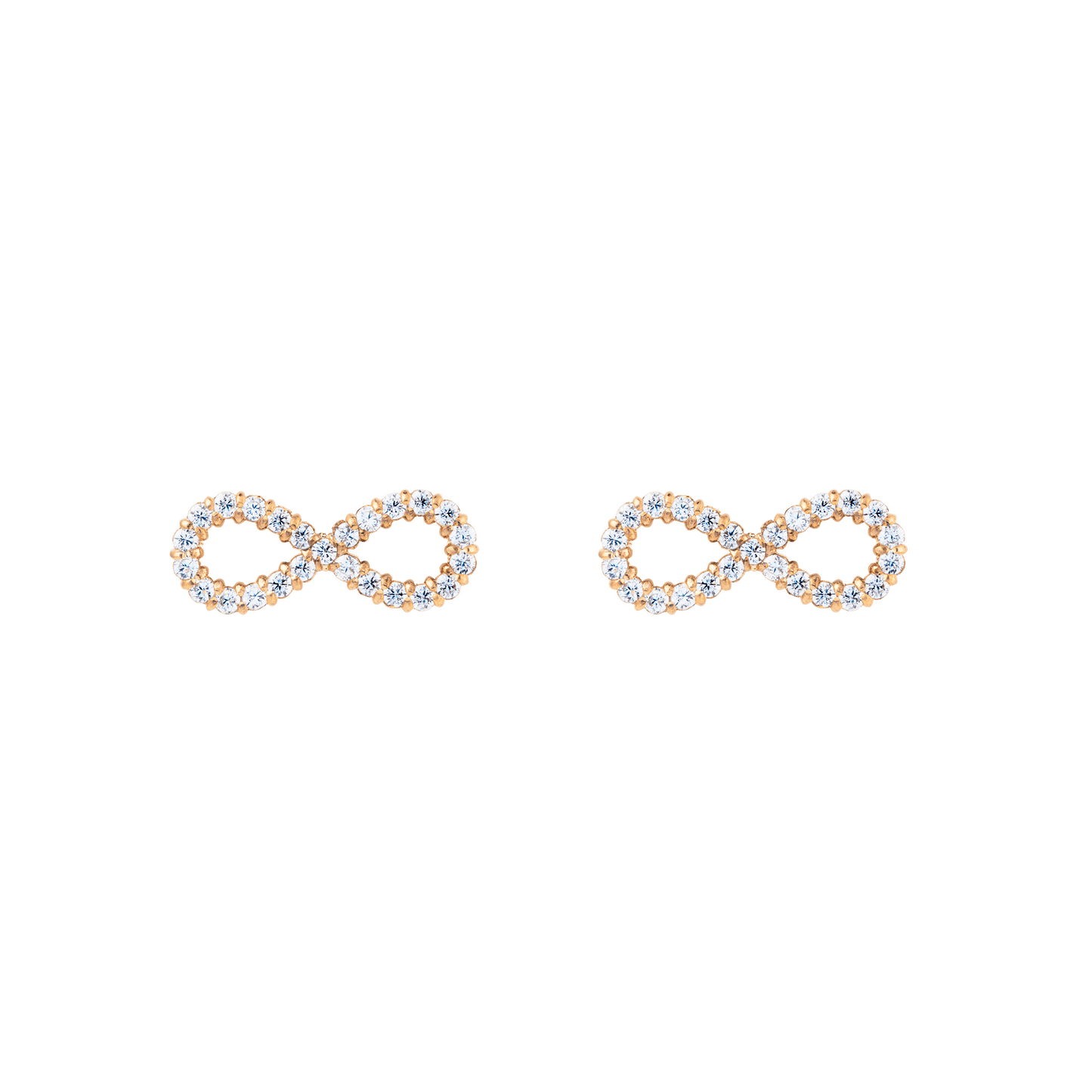 Mirelle Infinity Earrings Rose Gold