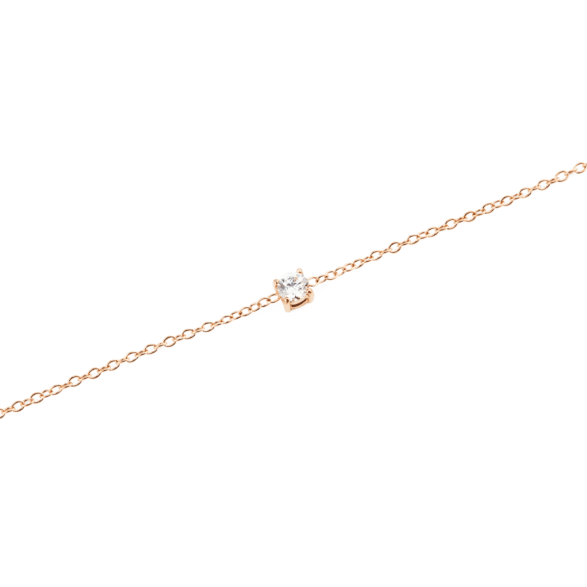 Mirelle Solitaire Bracelet Rose Gold