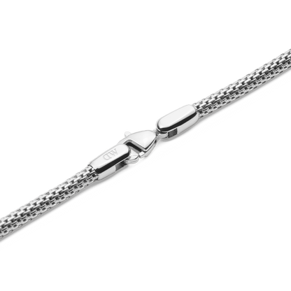 Tide Mesh Necklace Silver 2.8