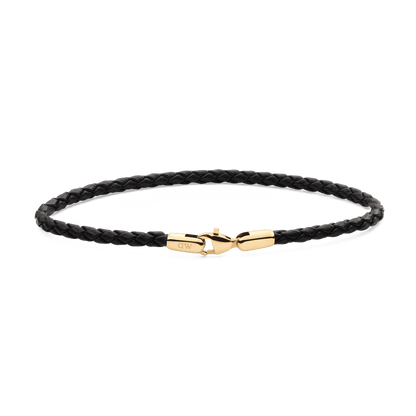 Daniel  Braided Leather Bracelet Sheffield 2.8 Gold