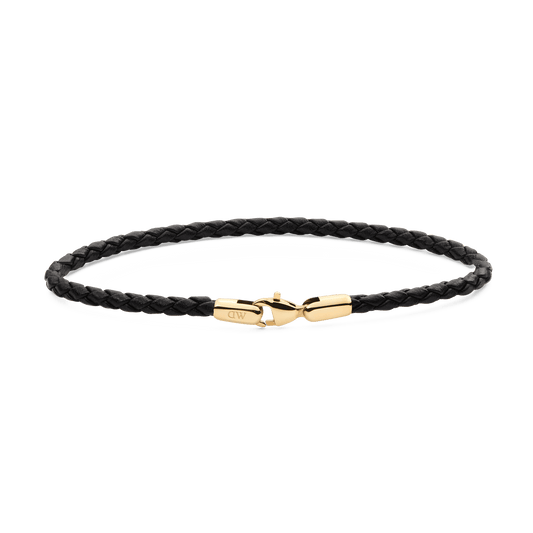 Daniel  Braided Leather Bracelet Sheffield 2.8 Gold