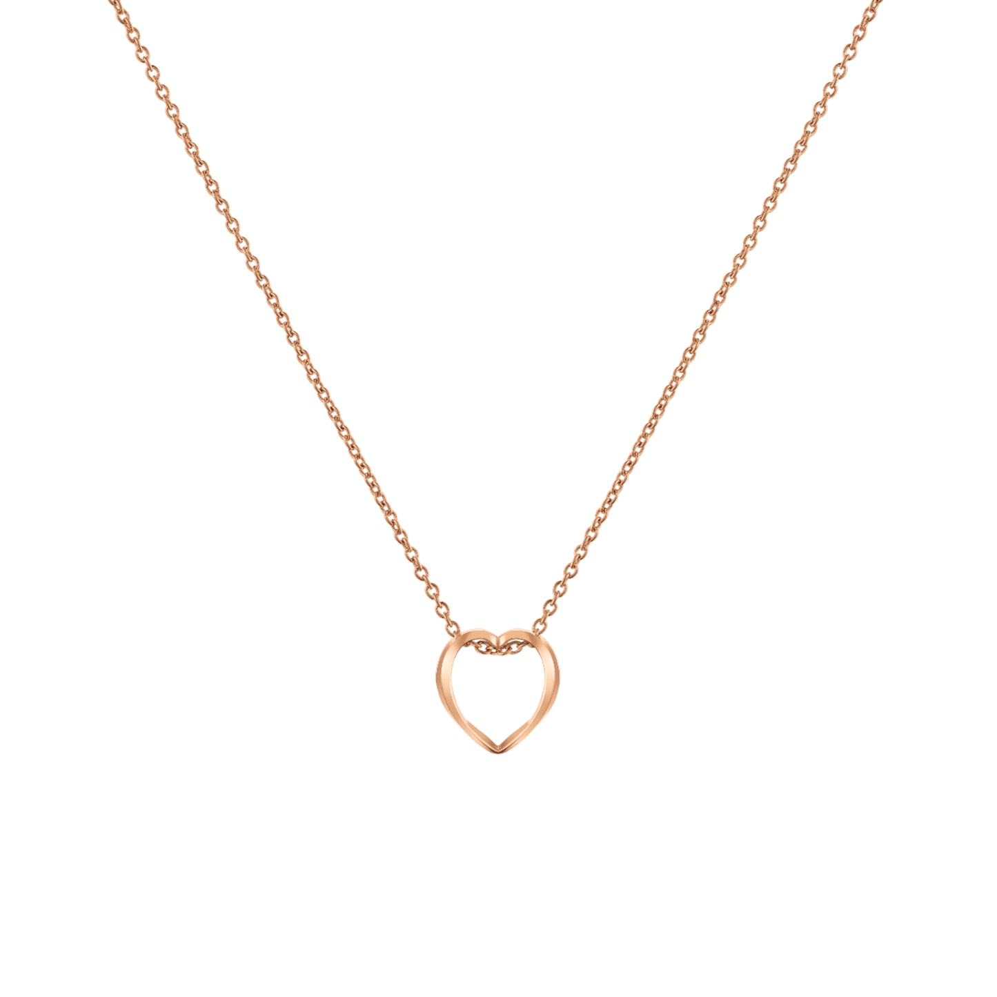 Elan Le Coeur Necklace Rose Gold