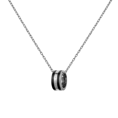 Emalie Necklace Silver Black