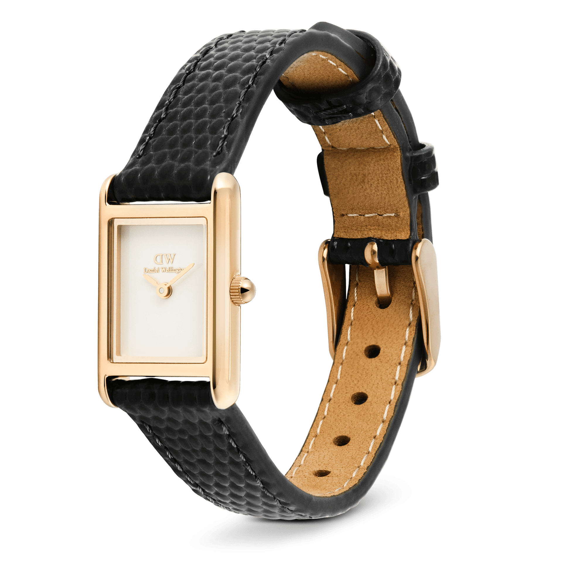Bound Mini Black Lizard Rose Gold