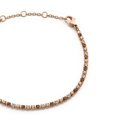 Classic Tennis Bracelet Honey Combo Rose Gold