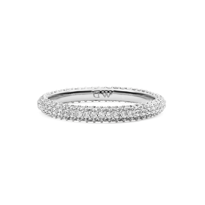 Pavé Ring Silver 3 mm
