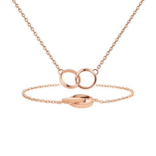 Elan Unity Bracelet Rose Gold + Elan Unity Necklace Rose Gold