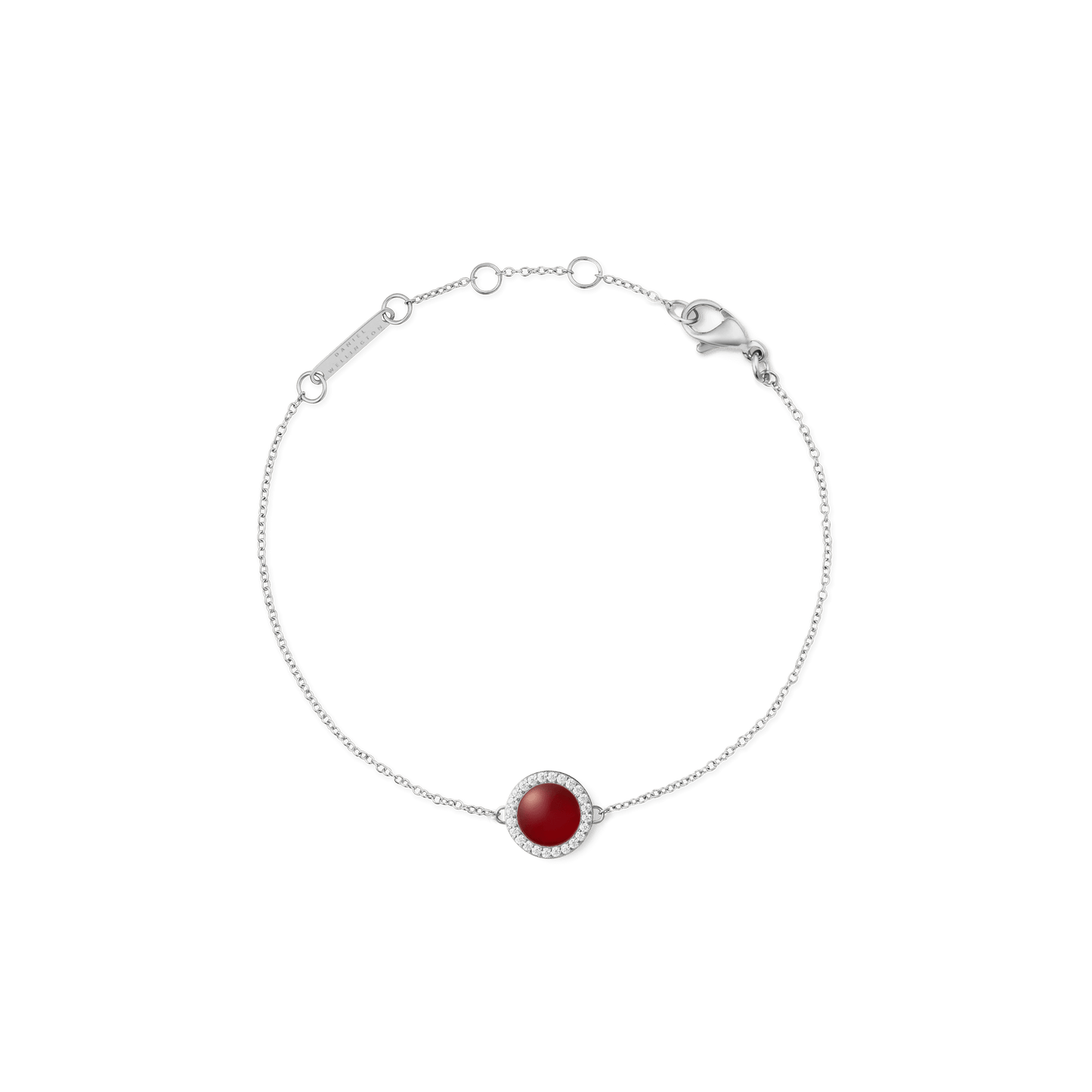 Audrey Bracelet  Red Agathe Silver