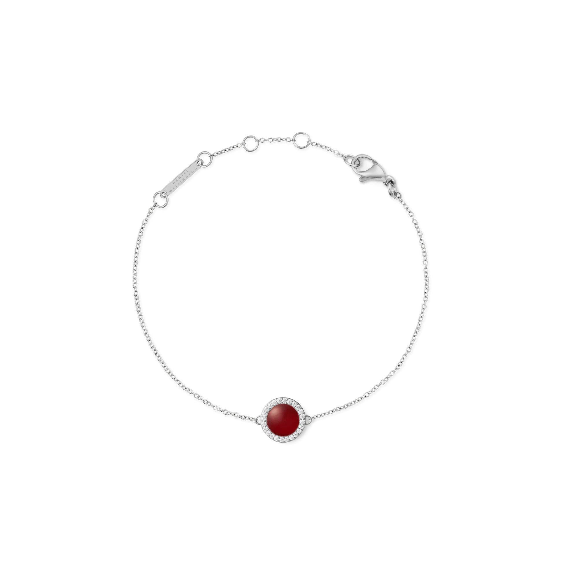 Audrey Bracelet  Red Agathe Silver