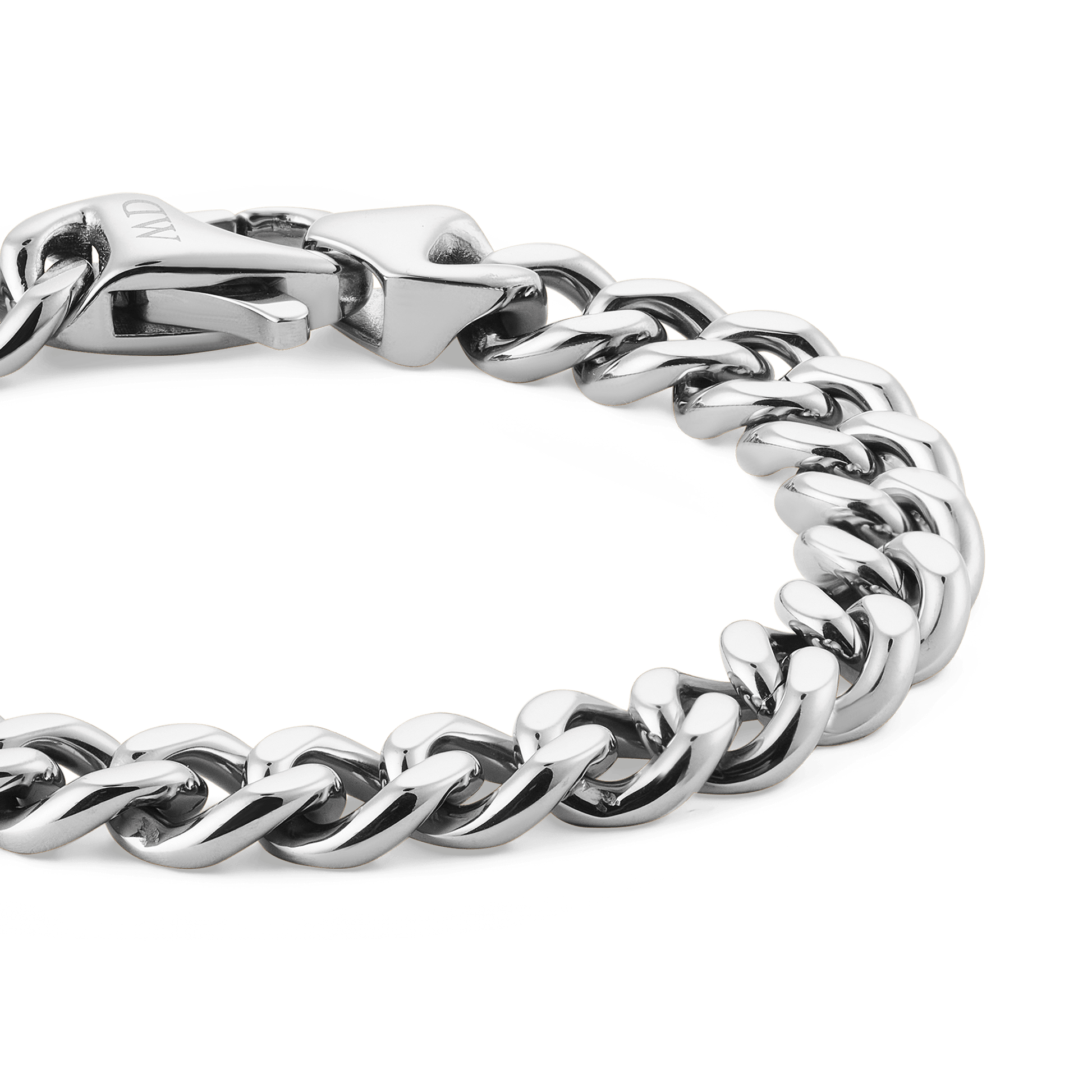 Ellipse Cuban Chain Bracelet Silver