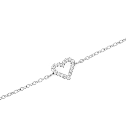 Mirelle Heart Bracelet Silver