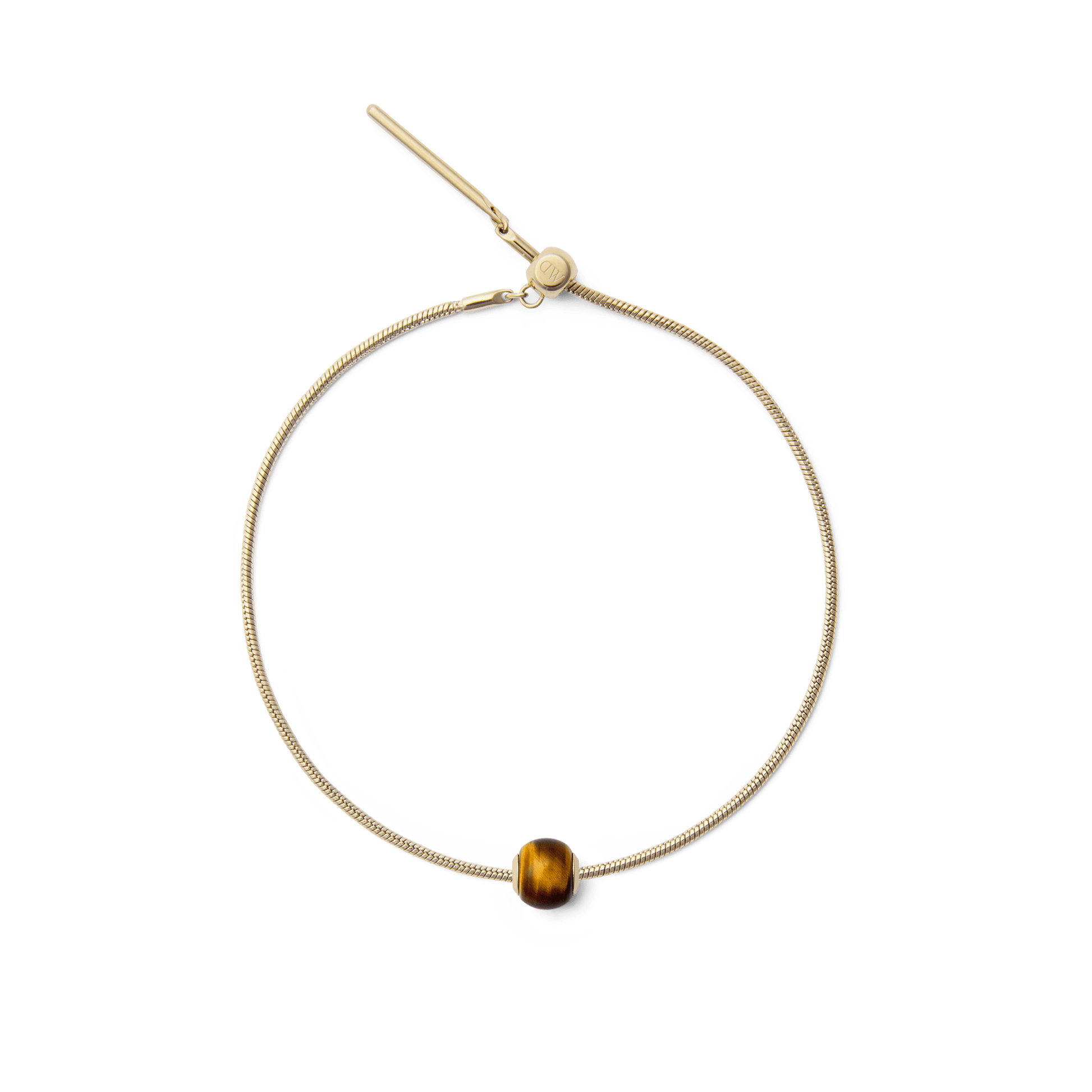 Tiger eye Orb Gold charm
