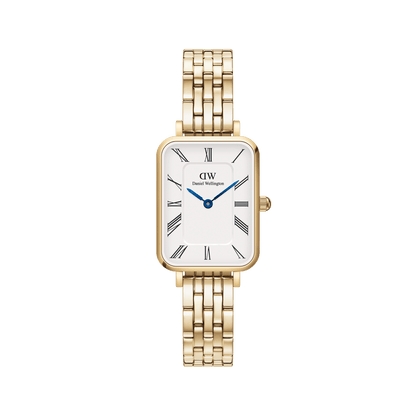 Quadro Roman Numerals 5-Link Gold