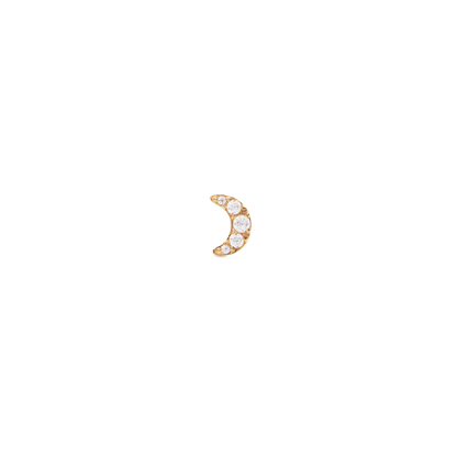 Crystal Moon Stud Gold