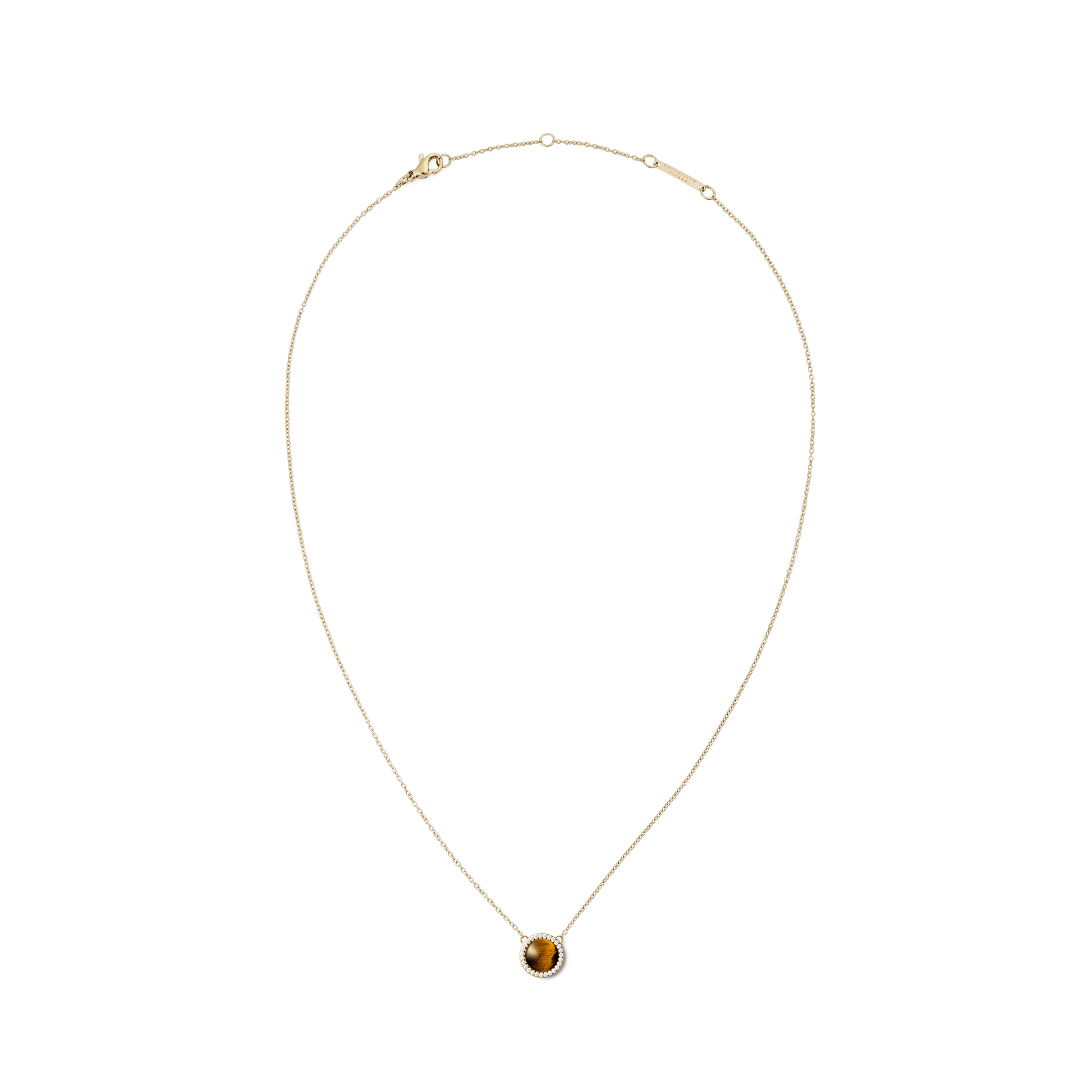 Audrey Necklace Tiger Eye Gold