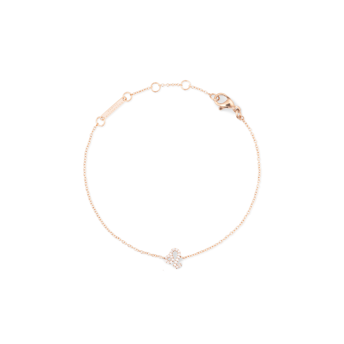 Crystal Zodiac Chain Bracelet Rose Gold