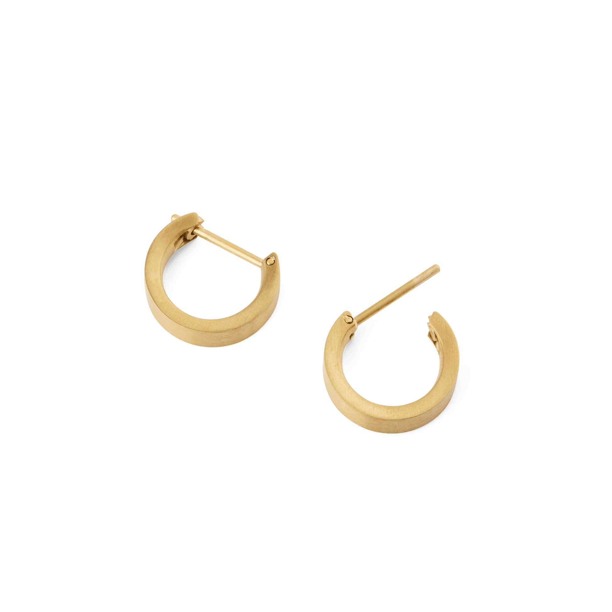 Line Earrings Brushed Gold 3.5mm
