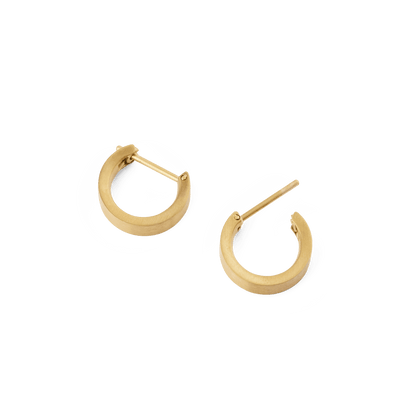 Line Earrings Brushed Gold 3.5mm