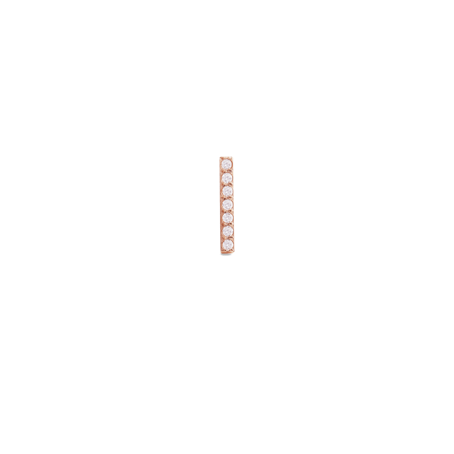 Crystal Bar Stud Rose Gold