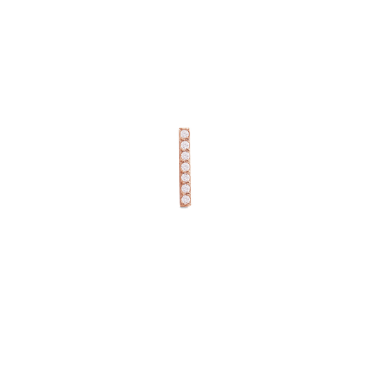 Crystal Bar Stud Rose Gold