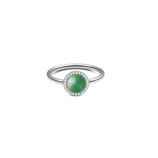 Audrey Ring Jade Silver