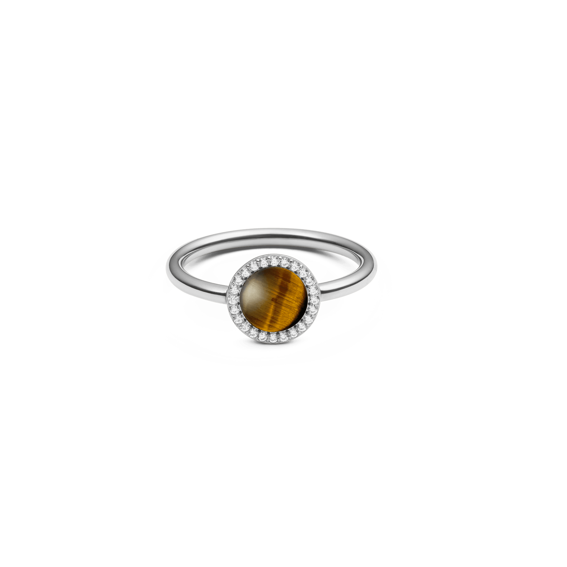 Audrey Ring Tiger Eye Silver