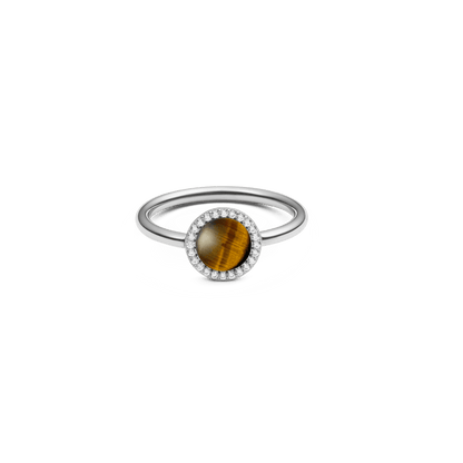 Audrey Ring Tiger Eye Silver
