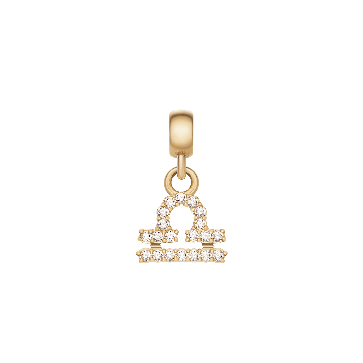 Crystal Zodiac Charm Gold
