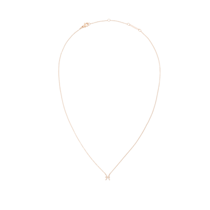Crystal Zodiac Chain Necklace Rose Gold