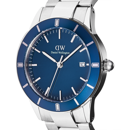 Iconic Paradigma Link Blue Enamel Silver