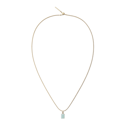 Amazonite Octagon Gold Charm
