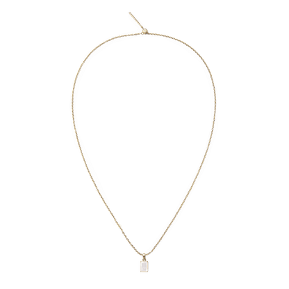 Mother of Pearl Octagon Gold Charm