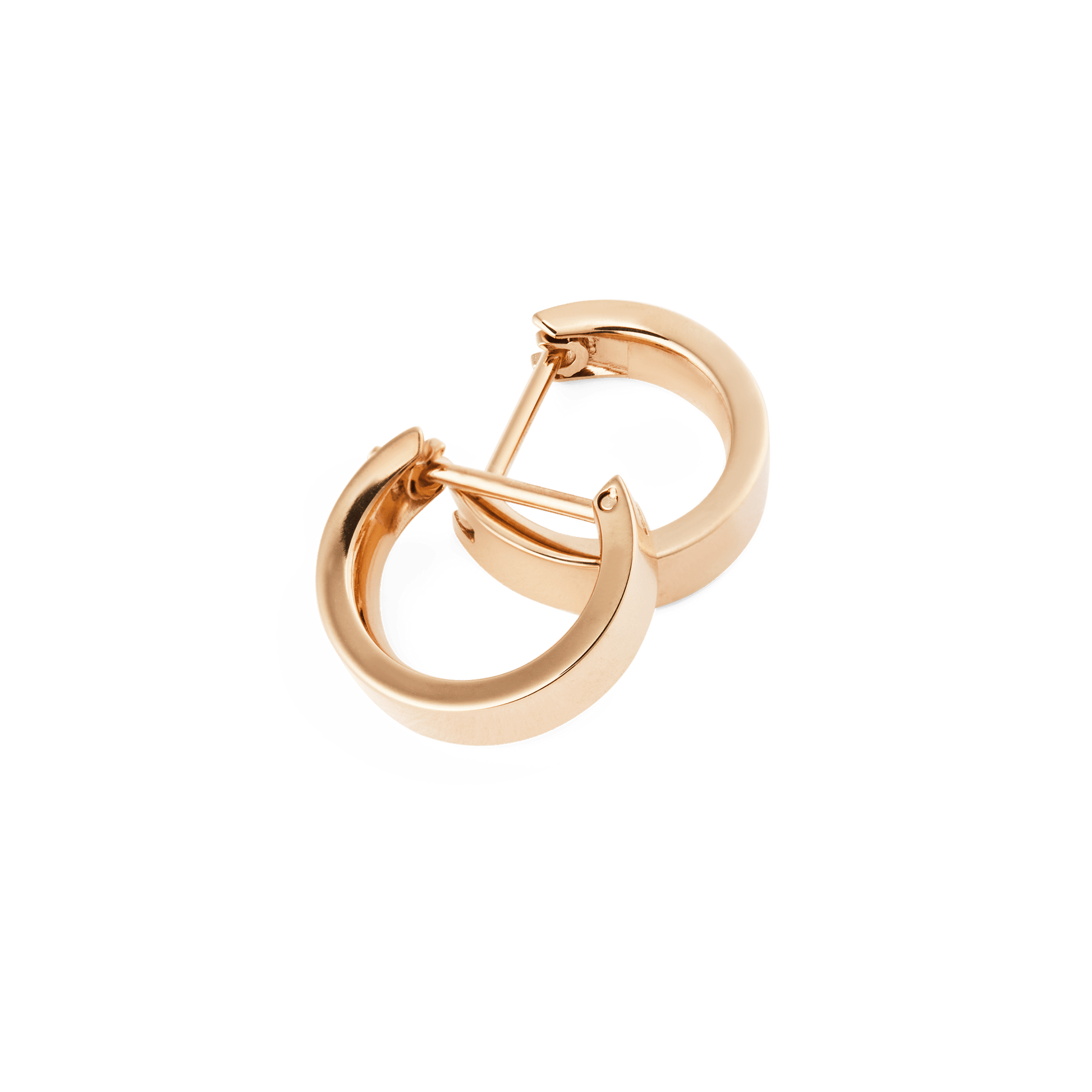 Line Earrings Polished Rose Gold 3.5mm