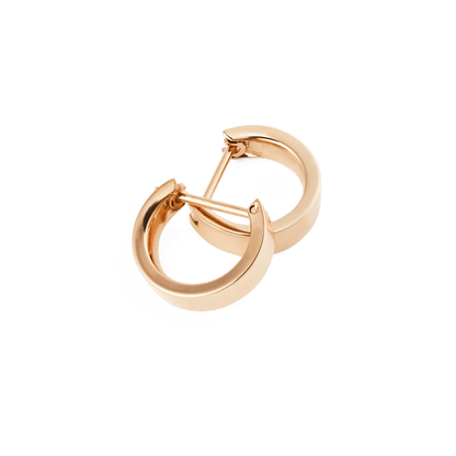 Line Earrings Polished Rose Gold 3.5mm