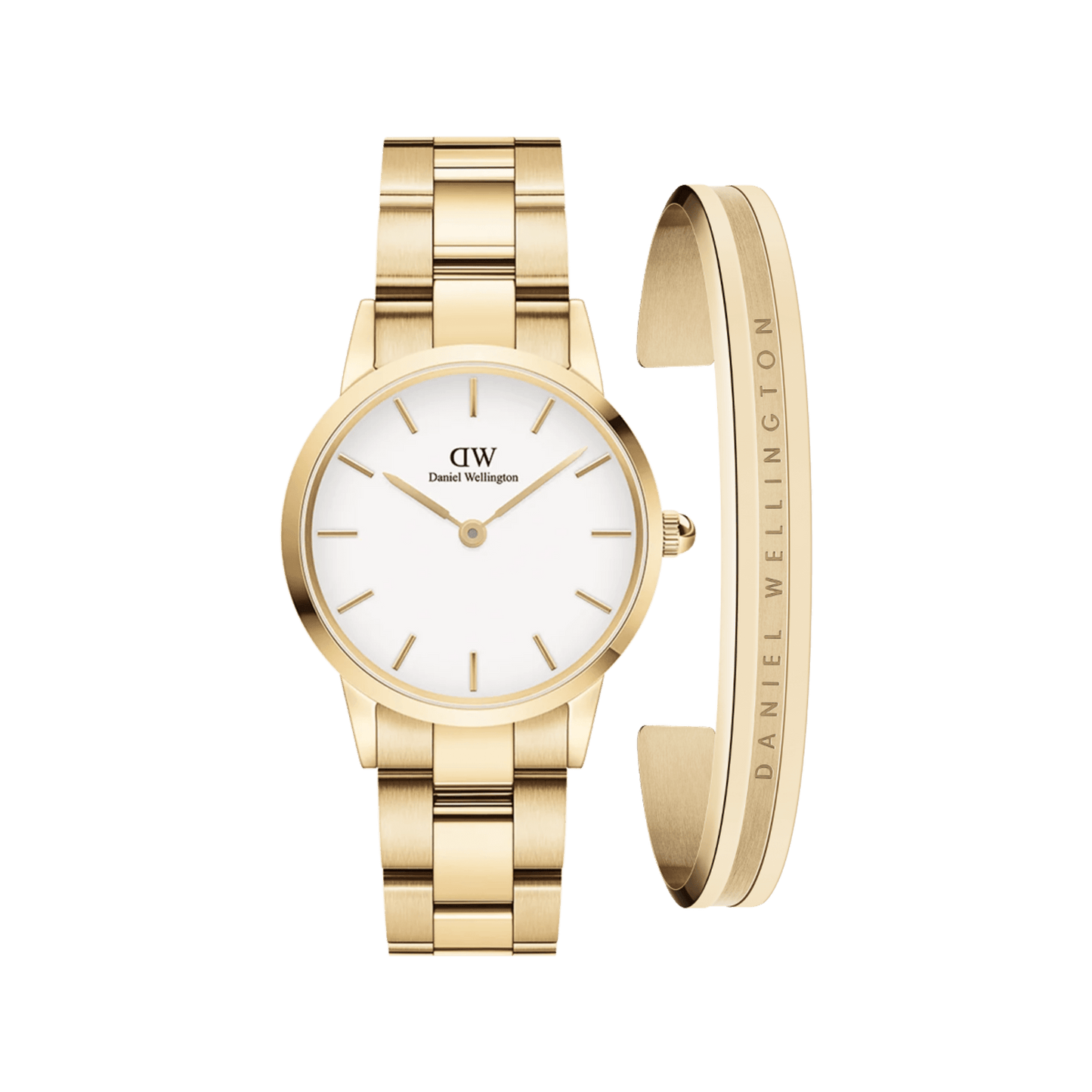 Iconic Link Eggshell White + Elan Bracelet Gold