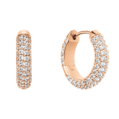 Pavé Crystal Earrings Rose Gold