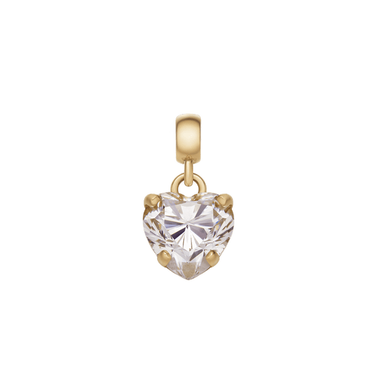Heart White Crystal Charm G