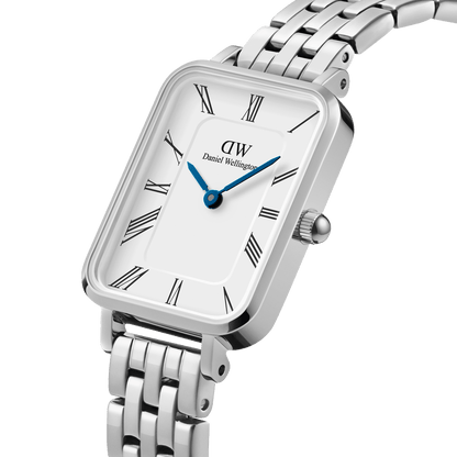 Quadro Roman Numerals 5-Link Silver